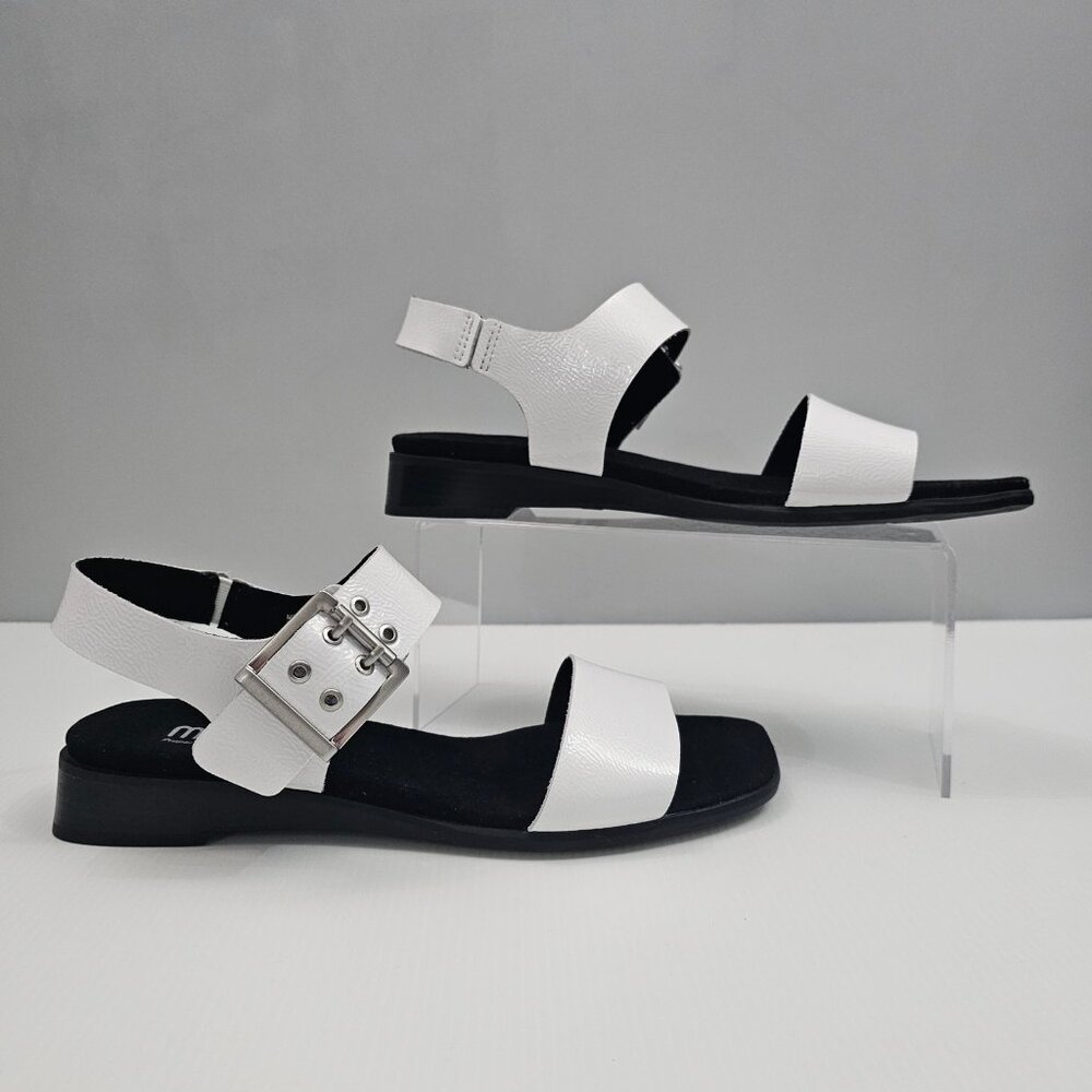 Munro Meena Sandal White Patent Leather Comfort Cushioned Walking Womens 9.5 - Picture 3 of 14